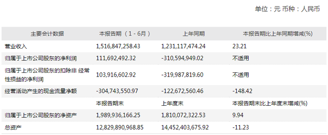 英搏尔：上半年净利润3471.54万元 同比扭亏为盈