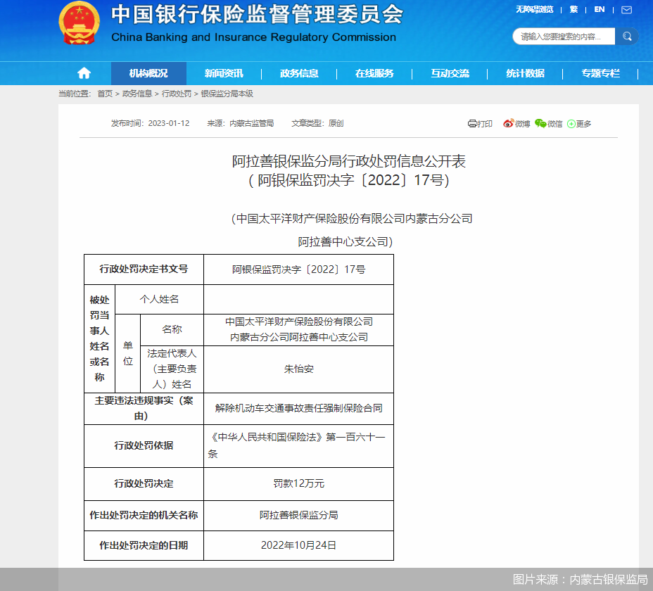 【企业动态】中国太保新增1件判决结果，涉及机动车交通事故责任纠纷
