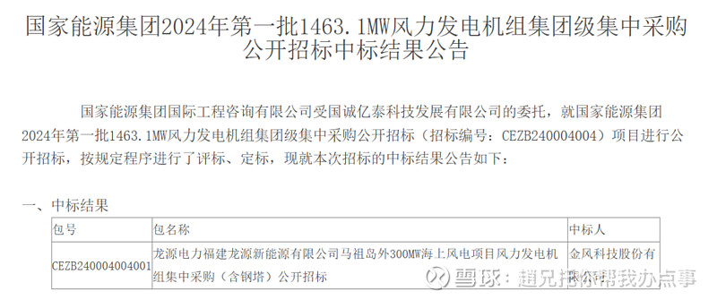 金风科技成立新公司 含海上风电相关业务