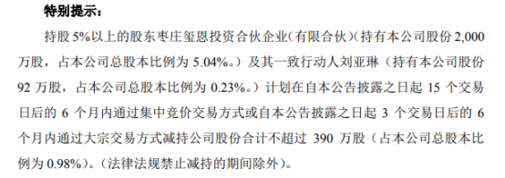 通合科技:股东拟合计减持不超3%公司股份