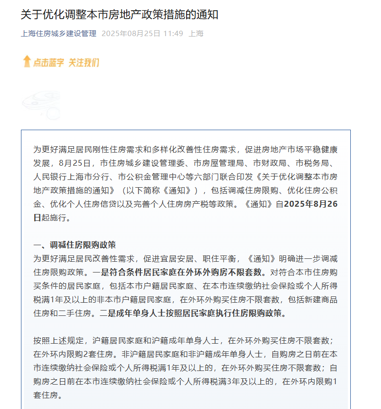 上海优化房产税试点政策 居住证未满3年可“先征后退”