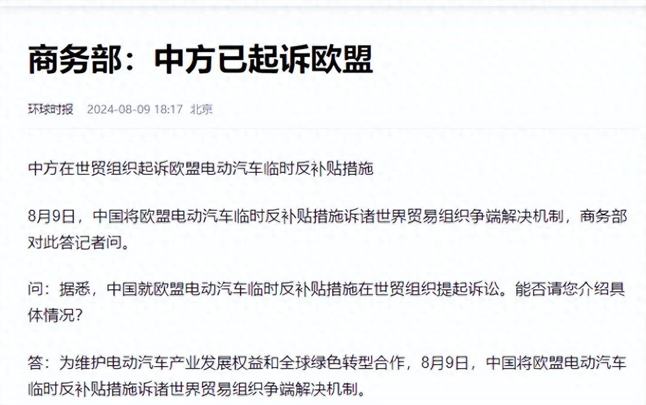 欧盟中国商会对欧盟调查中企所谓补贴问题深表关切
