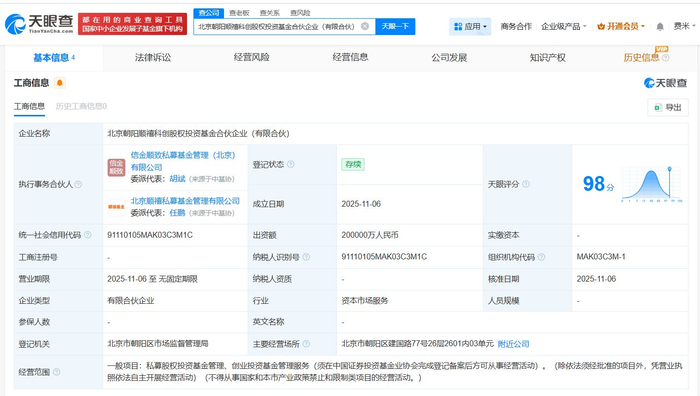浙江浙资科创专项并购股权投资基金登记成立